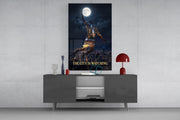 Palming The Moon City Skyline Glass Wall Art