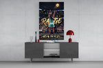 Range Gold Crown Basketball Shooter Glass Wall Art