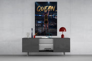 Queen Jeweled Crown Basketball Shooter Glass Wall Art