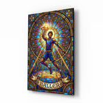 Baller Stained Glass Basketball Player Glass Wall Art