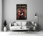 Beast Mode Gorilla Gym Motivation Glass Wall Art