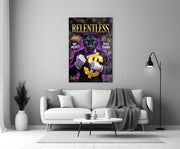 Relentless Suited Panther Gold Dollar Glass Wall Art