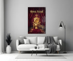 Royal Flush Golden Throne Toilet Glass Wall Art