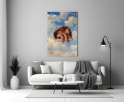 Torn Sky Eye and Hand Surreal Glass Wall Art