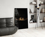 Money Talks Torn Dollar Bill Eyes Glass Wall Art