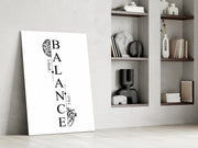 Balance I Think I Feel Brain Heart Glass Wall Art