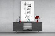 Balance Brain Heart Tree and Divers Glass Wall Art