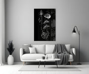Balance Brain and Heart Line Art Glass Wall Art