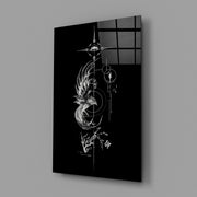 Ascending Phoenix Sacred Geometry Glass Wall Art