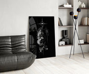 Ascending Phoenix Sacred Geometry Glass Wall Art