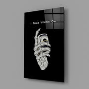 Vitamin Cash Skeleton Hand Money Glass Wall Art