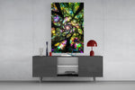 Stained Glass Tree Canopy Spiral Glass Wall Art