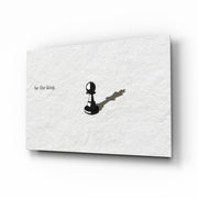 Be the King Chess Pawn Shadow Glass Wall Art