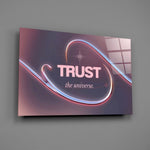 Trust the Universe Angel Number 111 Glass Wall Art