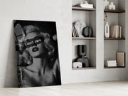Vintage Blonde Bombshell Portrait Glass Wall Art