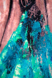 Jade Couture Muse – Peinture en relief 3D avec forme de mode vert jade
