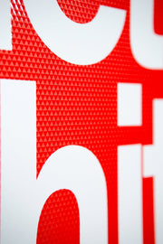 3D Relief Painting – Get Shit Done – White Typography – Red Background