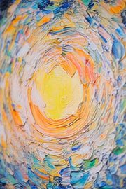 3D Relief Painting – Cosmic Night Vortex – Blue, Gold & Black – Luxury Wall Decor