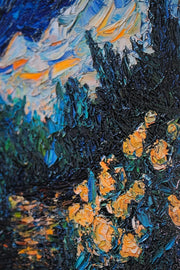 3D Relief Painting – Cosmic Night Vortex – Blue, Gold & Black – Luxury Wall Decor
