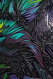 Neon Canopy Alpha – Tableau en relief 3D avec néon et jungle