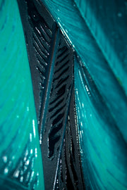 Teal Canopy Flame — Haptische 3D-Prägung + Glanzlackdruck