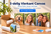Foto op Canvas – 3-delig Vierkant