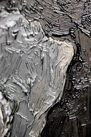 3D-Reliefbild – Weltkarte in Silber und Dunkelbraun – Luxuriöse Wanddekoration