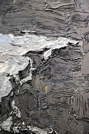 3D-Reliefbild – Weltkarte in Silber und Dunkelbraun – Luxuriöse Wanddekoration