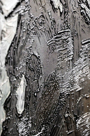 3D-Reliefbild – Weltkarte in Silber und Dunkelbraun – Luxuriöse Wanddekoration