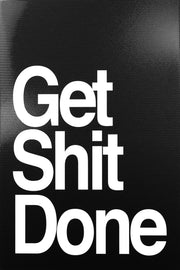 3D Relief Painting – Get Shit Done – Geometric High-Gloss Wall Decor