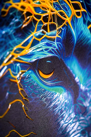 Neon Panther Pulse – 3D Relief Painting with Neon Panther and Electric Colors
