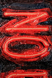 Urban Mandate – Peinture en relief 3D puissante avec néons rouges