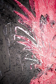 Peinture en relief 3D – Ananas rose néon – Noir & rose – Décoration murale de luxe