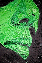3D-Reliefgemälde – Smaragdgrünes Porträt – Schwarz & Grün – Luxuriöse Wanddekoration