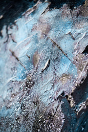 Sapphire Metallic Atlas – 3D Relief Painting with Silver-Colored World Map and Deep Blue Ocean Tones
