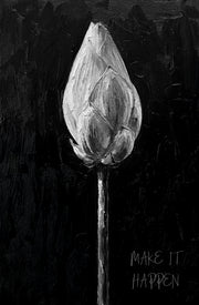 Monochrome Lotus Manifest — A Textured Vow in Black & White
