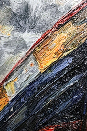 Weathered Shoreline Sentinel – Luxuriöse 3D-Relief-Wandkunst mit Hochglanz-Finish