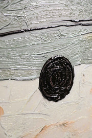 Mocha & Rose Abstract Stack – 3D Relief Painting with Earth Tones