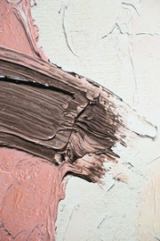Mocha & Rose Abstract Stack – 3D Relief Painting with Earth Tones