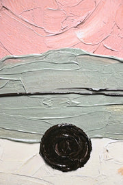 Mocha & Rose Abstract Stack – 3D Relief Painting with Earth Tones