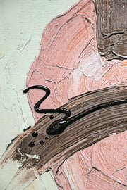 Mocha & Rose Abstract Stack – 3D Relief Painting with Earth Tones
