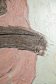 Mocha & Rose Abstract Stack – 3D Relief Painting with Earth Tones
