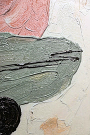 Mocha & Rose Abstract Stack – 3D Relief Painting with Earth Tones