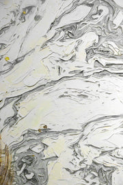 3D-Reliefbild Gilded Leaf & Feather Reverie – Goldene Federn und Blätter – Luxuriöse Wanddekoration