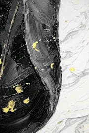 3D-Reliefbild Gilded Leaf & Feather Reverie – Goldene Federn und Blätter – Luxuriöse Wanddekoration