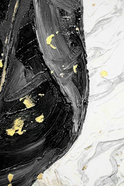 3D-Reliefbild Gilded Leaf & Feather Reverie – Goldene Federn und Blätter – Luxuriöse Wanddekoration