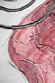 3D Relief Painting – Abstract Lines – Ochre, Red & Black – Luxury Wall Decor