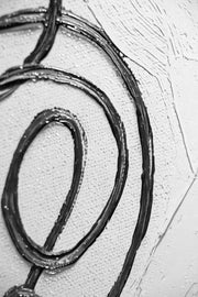 3D Relief Painting – Abstract Lines – Ochre, Red & Black – Luxury Wall Decor