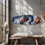 Lava Geode Abstract Glass Wall Art.
