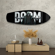 Masked Cloaked Villain Comic Glass Wall Art.